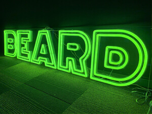 LEDネオン看板（ネオンサイン）アクリル板通常タイプ製作事例 BEARD