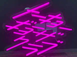 LEDネオン看板（ネオンサイン）アクリル板 カットタイプ製作事例 トーキョギョーザクラブ ピンク