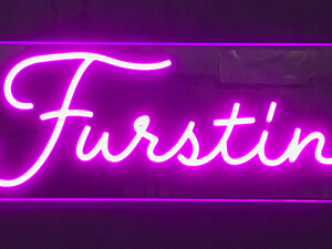 LEDネオン看板（ネオンサイン）アクリル板通常タイプ製作事例 Furstin ピンク